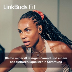Sony LinkBuds Fit - Casti Bluetooth fara fir cu anulare a zgomotului - Confortabile usoare sunet de inalta rezolutie protectie IPX4 mod sunet ambienta - Img 5