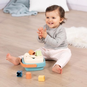Sortator de forme pentru copii Smoby Little Smoby Green, 8 forme, multicolor, plastic biobazat - Img 4