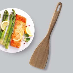 Spatula din lemn Metaltex Acacia, 30 cm, FSC certificat, culoare maro - Img 2