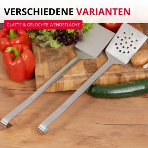 Spatula Westmark Wender Pro 45 cm Otel Inoxidabil cu Orificii si Carlig de Agatare Argintiu - Img 6