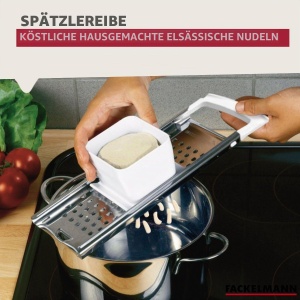 Spatzlehobel Fackelmann Arcadalina din Otel Inoxidabil, 31,5 x 11 x 8 cm, AlbSilver - Img 5