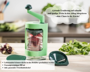 Spiralizator Genius Super Julietti pentru legume 2 bucati, verde - Img 4