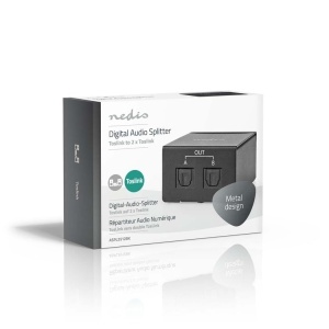 Splitter audio digital Nedis TosLink 2-Weg, 2 iesiri, metal, negru - Img 7