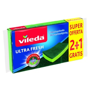 Sponge abraziv Vileda Ultra Fresh, antibacterian, verde, format 21 - Img 2