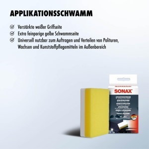 Sponge de Aplicare SONAX, 1 bucata, cu maner confortabil, pentru polish si ceara - Img 3