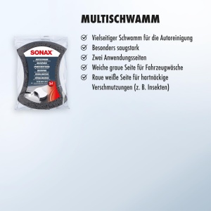 Sponge de curatare SONAX MultiSchwamm, 1 bucata, multifunctional - Img 3
