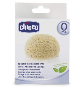 Sponge pentru baie Chicco, ultra-absorbant, galben, pentru bebelusi
