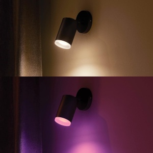 Spot LED inteligent Philips Hue Fugato, 350 lm, dimmabil, 16 milioane culori, negru - Img 8