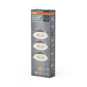 Spot LED Osram Set 3 bucati, Alb, Dimmabil, Aluminiu - Img 2