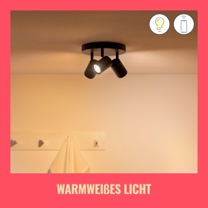 Spot LED WiZ Imageo 3er, dimmabil, 16 milioane culori, negru - Img 5