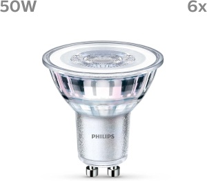 Spoturi LED Philips Classic GU10, 6 bucati, 50W, lumina calda, durata 15 ani - Img 2