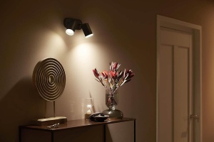 Spoturi LED Philips Hue Fugato, 2x350lm, dimmabile, 16 milioane culori, negru - Img 4