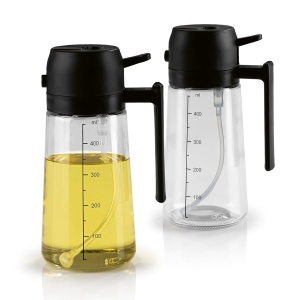 Spray de ulei GOURMETmaxx 2-in-1 din sticla, 470 ml, set de 2, reutilizabil