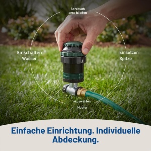Sprinkler cu getrie Orbit H2O-Six, 6 moduri de pulverizare, verde - Img 8