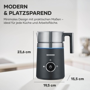 Spumator de lapte electric Severin SPUMA 500, 500 ml, 500 W, inox - Img 2