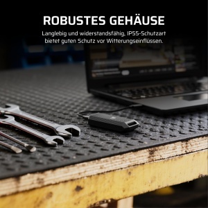SSD extern Corsair EX400U Survivor 1TB, USB4, 4000 MBs, Negru - Img 3
