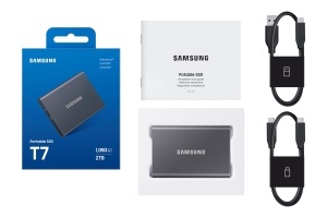 SSD Portabil Samsung T7, 2 TB, USB 3.2, 1050 MBs, Gri - Img 7