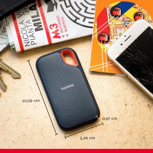 SSD Portabil SanDisk Extreme 2 TB, 1050 MBs citire, 1000 MBs scriere, negru - Img 3