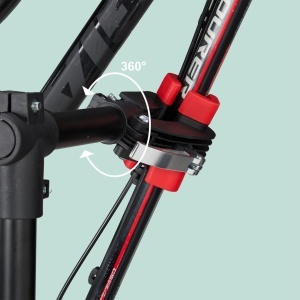 Stand de reparatii bicicleta Relaxdays, ajustabil 110-190 cm, cu suport unelte - Img 9