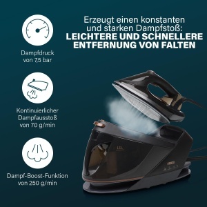 Statie de calcat Princess 323090, 3000 W, 1.5 L, abur 250 gmin - Img 3
