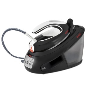 Statie de calcat Tefal Express Anti-Calc SV8055, 6.5 bar, 450 gmin, negrualb