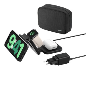 Statie de incarcare Belkin BoostCharge Pro 3-in-1, 15W, MagSafe, pentru iPhone si Apple Watch
