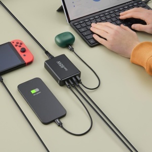 Statie de incarcare Hama 4-porturi USB GaN 65W, negru, cu cablu de 1.5m - Img 7