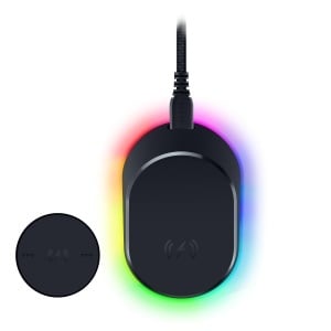 Statie de incarcare Razer Mouse Dock Pro cu Puck de incarcare, 4KHz, RGB, Negru
