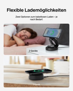 Statie de incarcare wireless Belkin BoostCharge 2-in-1, 15W, MagSafe, negru - Img 6