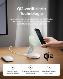 Statie de incarcare wireless Belkin BoostCharge 3-in-1 Qi2 15W - Img 4