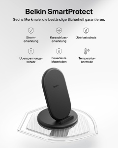Statie de incarcare wireless Belkin BoostCharge, 9W, negru, cu cablu de 1,5m - Img 6