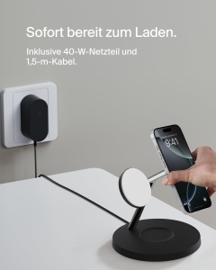 Statie de incarcare wireless Belkin BoostCharge Pro 3-in-1, 15W, MagSafe, Negru - Img 7