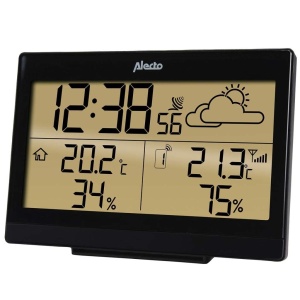 Statie Meteo Alecto WS-2300 cu Display Mare, Sensor Wireless, Alarma de Inghet, Negru - Img 4