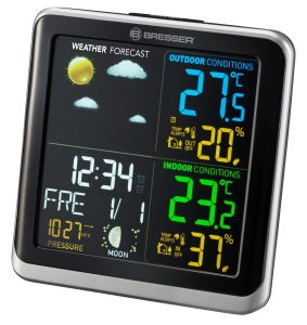 Statie Meteo Bresser ClimaTemp TB cu Display Colorat si Senzaori Exteriori, NegruGri - Img 2