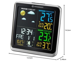 Statie meteo Bresser ClimaTemp TB cu senzor extern si LCD color negrugri - Img 2