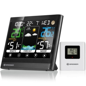Statie meteo Bresser MeteoTemp BF Touchscreen cu senzor extern si previziuni meteo