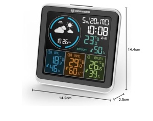 Statie meteo Bresser Quadro Individio cu 4 puncte de masurare si 3 senzori externi argintiu - Img 3