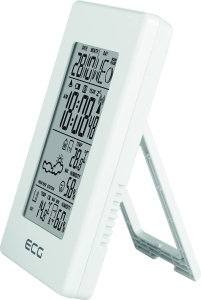 Statie Meteo ECG MS 100 cu Senzaor Fara Fir, Termometru, Higrometru, Alb - Img 3