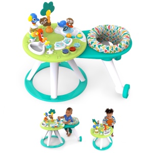 Station de joaca Bright Starts Around We Go Tropic Cool 2-in-1, Verde, cu 10 activitati - Img 2