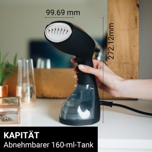 SteamOne - Abur portabil, 1400 W, 24 g/min - Aburitor, autonomie 11 minute (260 ml) - gata in 30 de secunde - intuitiv si puternic - toate tesaturile - EUTAC140B - Img 6