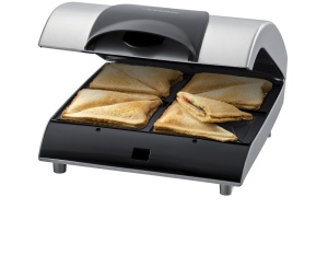 Steba SG40 Sandwich Maker / 4 x 2 XXL Big American Toast / 1200 W Argintiu - Img 4