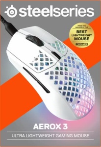 SteelSeries Aerox 3 Mouse Gaming RGB 8500 DPI Design Usor Snow - Img 12