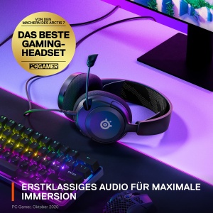 SteelSeries Arctis Nova 1 Gaming Headset Negru Sunet Hi-Fi Surround 360 Microfon Noise Cancelling - Img 5