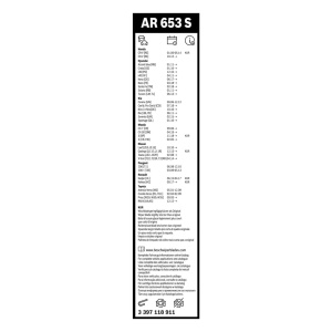 Stergatoare Bosch Aerotwin AR653S, lungime 650mm400mm, set pentru parbriz - Img 3