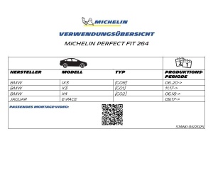 Stergatoare parbriz MICHELIN Perfect Fit 264 set fata BMW X3 G01BMW X4 G02 650500 mm ambalaj ecologic - Img 2