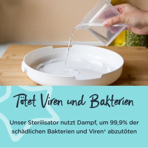 Sterilizator cu abur Tommee Tippee pentru biberoane si accesorii, ucide virusii++ si 99,9% din toate bacteriile, ciclu de sterilizare de 4 minute - Img 4