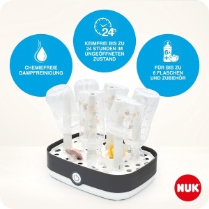 Sterilizator de sticle NUK Vario Express Capacitate 6 sticle Sterilizare in 6 minute - Img 3