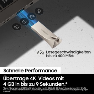 Stick USB Samsung BAR Plus, 256 GB, 400 MBs, Titan Gray - Img 5
