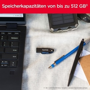 Stick USB SanDisk Ultra Curve 64 GB, viteza de transfer 100 MBs, design compact - Img 2