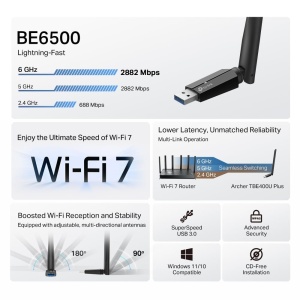 Stick Wi-Fi TP-Link Archer TBE400U Plus, Tri-Band, 2882 Mbits, USB 3.0 - Img 4